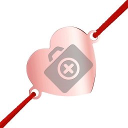 Martisor Bratara Inox Inima Rose Gold Geanta Prim Ajutor