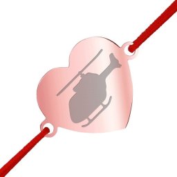 Martisor Bratara Inox Inima Rose Gold Elicopter