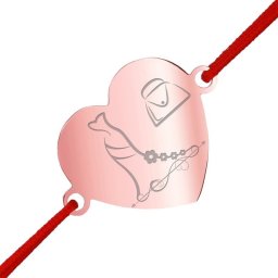 Martisor Bratara Inox Inima Rose Gold Fashionista