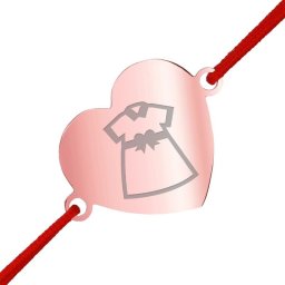 Martisor Bratara Inox Inima Rose Gold Rochita Fiicei