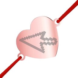 Martisor Bratara Inox Inima Rose Gold Cursor