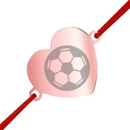 Martisor Bratara Inox Inima Rose Gold Minge Fotbal