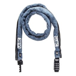 Antifurt Ulac 52nd Street cu cifru, otel calit ultra-rezistent, lungime 120cm, rezistent la taiere sau rupere, jeans