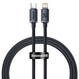 Crystal USB-C to Lightning, 20W, PD, 1.2m black