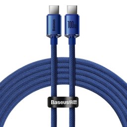 Crystal Shine USB-C to USB-C, 100W, 2m blue