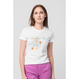 Tricouri copii TSHIRT CASUAL F BICICLETA COLOR WHITE-M