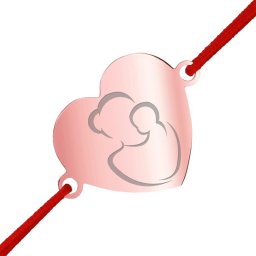 Martisor Bratara Inox Inima Rose Gold Mama si Bebe