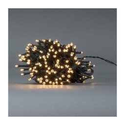 Nedis CLBO192 - Ghirlandă LED 192xLED, 7 funcții, 3xAA, 14,9 m, IP44, alb cald
