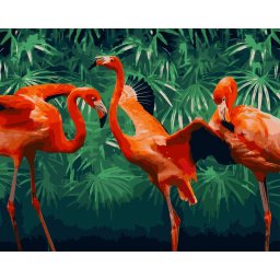 Set pictura pe numere, cu sasiu, Culori tropicale, 40x50 cm