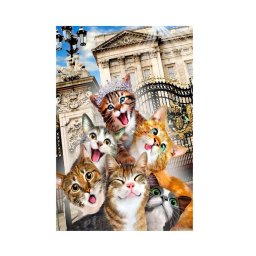 Puzzle din lemn - Kittens in London - 150 piese
