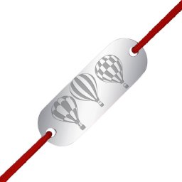 Martisor Bratara Inox Placuta Argintie Baloane cu Aer Cald
