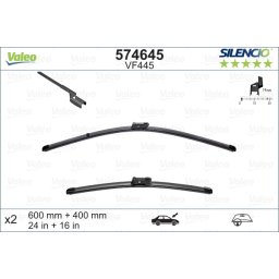 Set stergatoare de parbriz 600-400mm Valeo Silencio VF445 Citroen C4 Opel Mokka