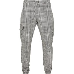 Urban Classics Pantaloni cu buzunare gri amestecat / alb
