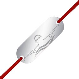 Martisor Bratara Inox Placuta Argintie Inot
