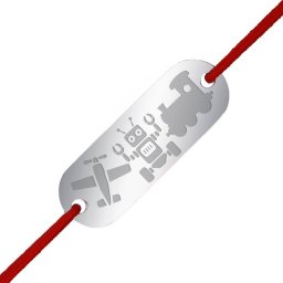 Martisor Bratara Inox Placuta Argintie Jucarii