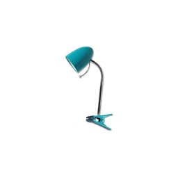 Aigostar - Lampă de masă cu clemă 1xE27/11W/230V albastru/crom