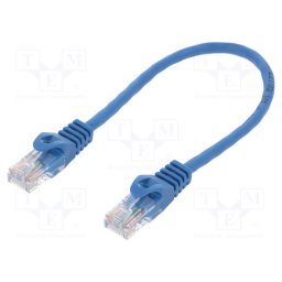 Cablu Patch cord Logilink, cat5e, U/UTP 0,25m, albastru, CP1016U