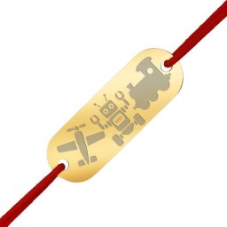 Martisor Bratara Inox Placuta Aurie Jucarii