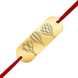 Martisor Bratara Inox Placuta Aurie Baloane cu Aer Cald