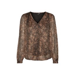 VERO MODA Bluză Vero Moda Vmnala L/s V-Neck Top Wvn Btq 10278776 Silver Mink/Nala