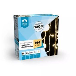 Dekortrend: Crystalline Extensie perdea de lumini LED, 1,2 x 1,2 metri - culoare albă caldă