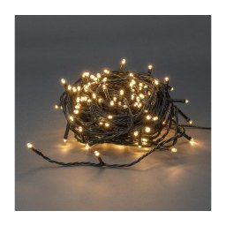 Nedis CLLS180 - Instalație luminoasă LED pentru exterior, 180 x LED, 7 funcții, 16,5 m, IP44, alb cald