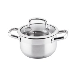 Lamart - Oală inox cu capac, Ø 18 cm