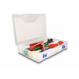 Set 600 buc bride + instrument de instalare Culori diverse, Delock 18640