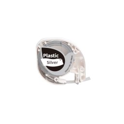 Etichete AIMO compatibile DYMO LetraTag, 12 mm, negru pe argintiu, pentru etichetare premium si personalizare, Q5-TB931