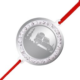 Bratara Inox Banut Pietre Masina Calatorie Argintiu