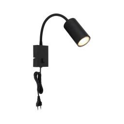 Lampă de perete flexibilă ROBBY 1xGU10/25W/230V neagră Globo 57911WB