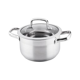 Oală cu capac 20 cm oțel inoxidabil Lamart