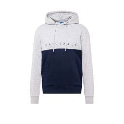 JACK & JONES Hanorac Jorcopenhagen Blocking Sweat Hood Bf 12220526 BS000086 Light Grey Melange