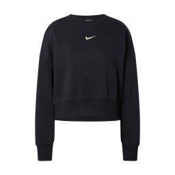 Nike Sportswear Bluză de molton 'Phoenix Fleece' negru / alb