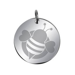 Martisor Pandantiv Inox Banut Argintiu Albinuta