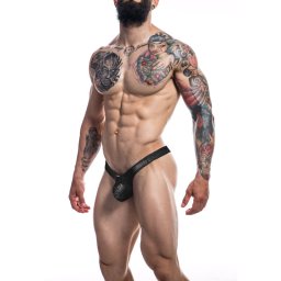 Cut4Men Pouch Enhancing Thong Black Leopard S