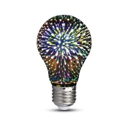 LED bec filament 3D A60 E27/3W/230V 3000K decorativă