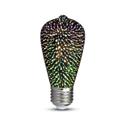 Bec LED 3D decorativă FILAMENT ST64 E27/3W/230V 3000K