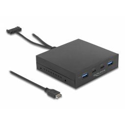Front panel 3.5" cu 2 x USB 3.2 Gen2 type C + 2 x USB-A, Delock 64057