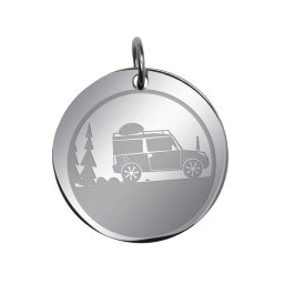 Martisor Pandantiv Inox Banut Argintiu Masina Calatorie
