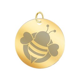 Martisor Pandantiv Inox Banut Auriu Albinuta