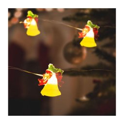Ghirlandă LED 20 LED, alimentare 2x AA, 2,2 m, alb cald