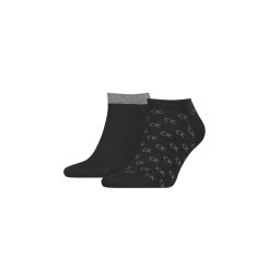 CALVIN KLEIN Șosete (Pack of 2) Ck Men Sneaker 2P All Over Log 701218715 001 black