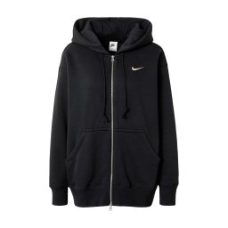 Nike Sportswear Hanorac 'Phoenix Fleece' negru / alb