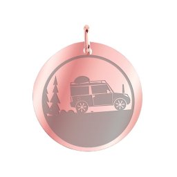 Martisor Pandantiv Inox Banut Rose Gold Masina Calatorie