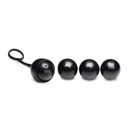 Master Series Cock Dangler Silicone Penis Strap with Weights Black