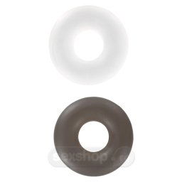 Toy Joy Negru si Alb Inele de Armasar din Silicon