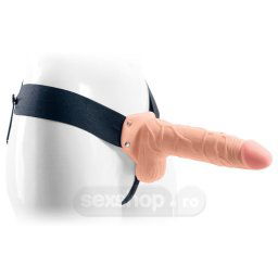 Toyz4Lovers Real Rapture Strap On Scobit 20cm cu Testicule Culoare Naturala