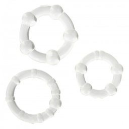 Te Tine Tare Set de 3 Inele pentru Penis - Transparente