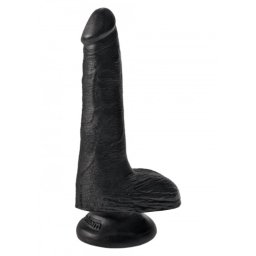 King Cock Penis cu Testicule 15 cm - culoare Negru